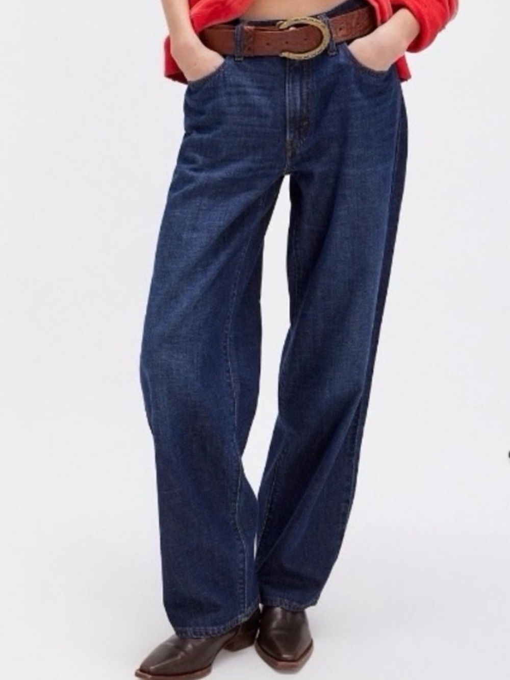 Free People X Levi’s Linen Blend Baggy Dad Jeans NWT 27 S